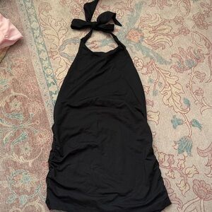 Elegant Black Halter Top